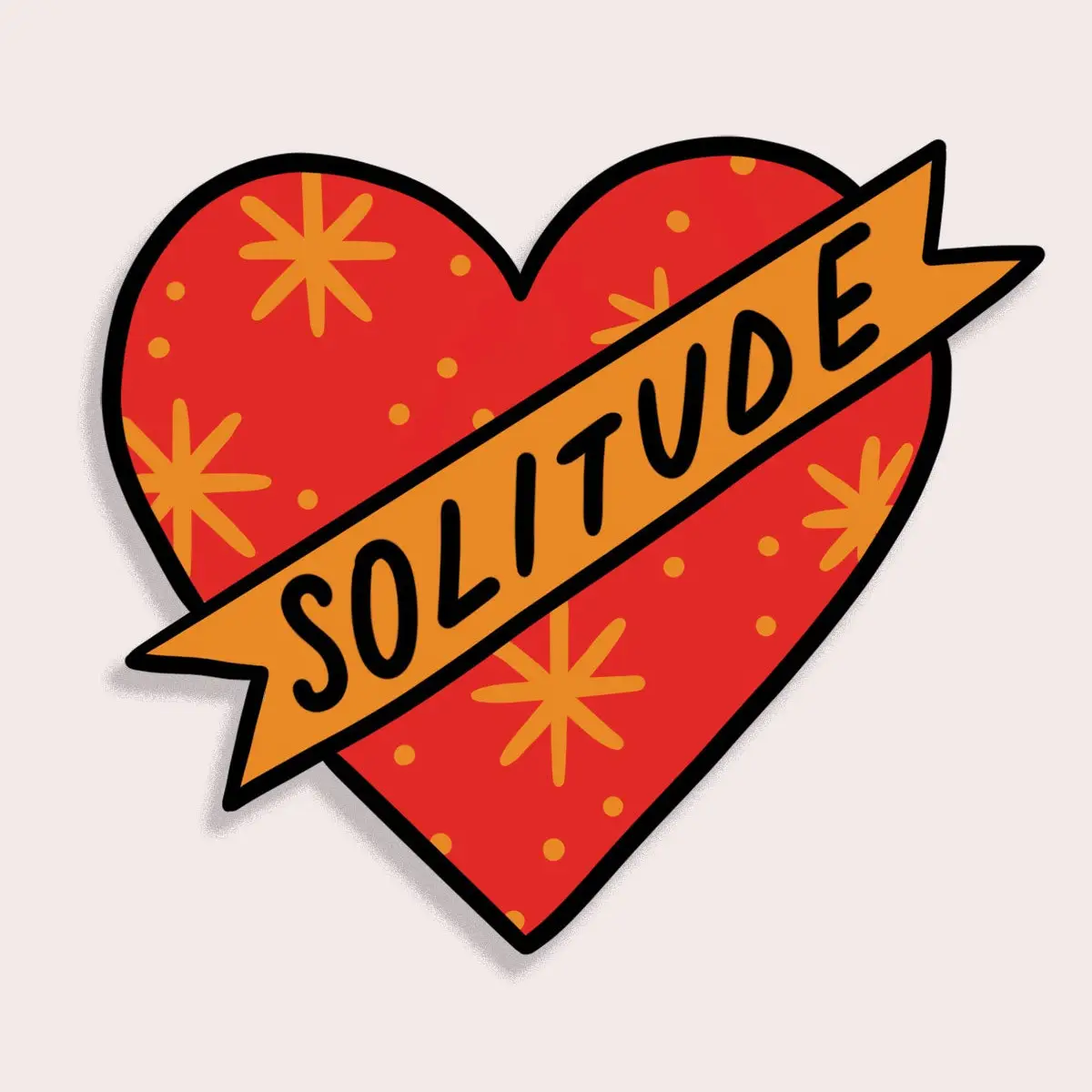 Solitude Heart Sticker – The Brass Hand